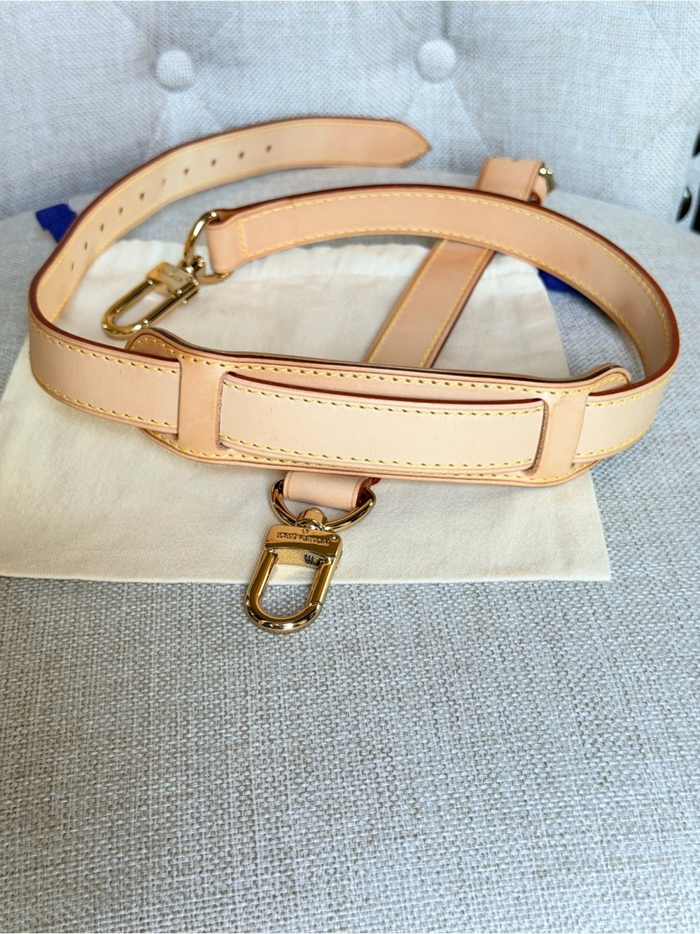 Louis Vuitton Travel Keepall Adjustable Vachetta Leather Strap w/ Box & Dust Bag - Picture 11 of 16